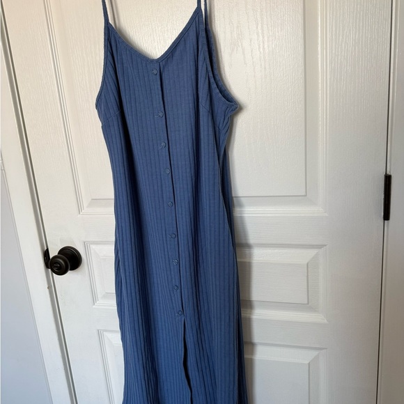 Say What Blue Strappy Midi Dress - Picture 3 of 9